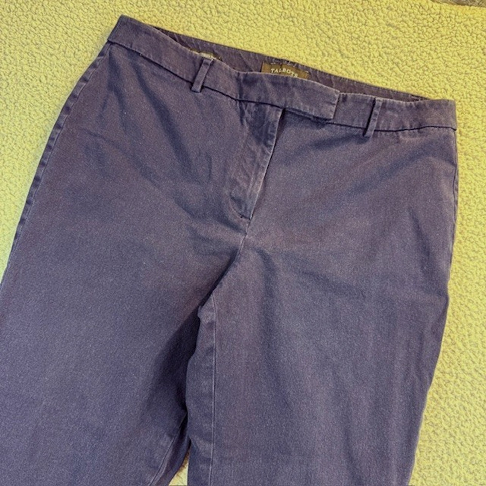 Talbots Blue Chino Pants Womens Sz. 12 Cotton / Spandex High-Waist straight Skin - Picture 3 of 9